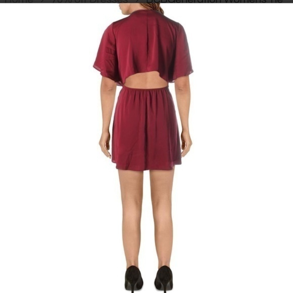 BCBGENERATION Deep Red Open Back Dress - Picture 2 of 6